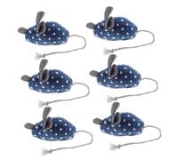 HOMOBABE 6pcs Soft Cat Mice Toys Catnip Interactive Kitten Playset for Indoor Fun Gentle Paws for Chewing and Exercising