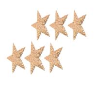 HOMOBABE 6pcs Star Repair Patch Glitter Sequin Appliques Golden Five Pointed Star Pet Material Wear Resistant Strong Bonding Patches for Garment Sweater Parties Festive Looks
