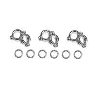 HOMOBABE 6Pcs U Shaped Parrot Foot Rings Durable Stainless Steel Bird Leg Chains Comfortable and Resistant for Parrots Parakeets and Cockatiels