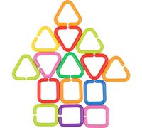HOMOBABE 75pcs Geometric Link Toys for Babies Sensory Ring Links for Toddlers Early Education Linking Chains Concentration Training Fun Educational Play Random Style