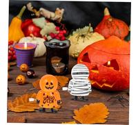 HOMOBABE 7pcs Halloween Wind Up Lightweight Clockwork Walking Scary Figures Portable Party Favors with No Battery Required Fun Pumpkin Ghost Skeleton and Zombie Playthings
