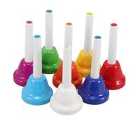 HOMOBABE 8 Note Hand Bells Set for Toddlers Colorful Musical Toy Percussion Instruments for Preschool Music Education Family Activities and Church