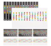 HOMOBABE 8pcs Guitar Fretboard Stickers Note Decals Sweatproof Pvc Stickers Easier for Beginners to Learn Guitar Practice Tool Assorted Colour for Acoustic