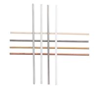 HOMOBABE 8Pcs Heat Conduction Experiment Rods Set Copper Metal Rods Aluminum Iron Plastic Wood Ceramic Handicraft Materials for Science Teaching and DIY Craft Projects