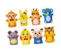 HOMOBABE 8Pcs Non Woven Hand Puppet DIY Material Creative Cartoon Weaving Kit for Early Development and Educational Play