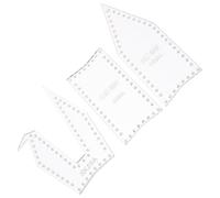 HOMOBABE Acrylic Stencils Rectangular, and Triangle Shapes 3pcs with Crane Easy to Use and Reusable Templates for Keychain Making for Leathercraft Professionals and Beginners