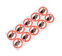 HOMOBABE Adhesive Do Not Touch Warning Stickers Safety Decals 10 Pack for Equipment and Workplace Accident Prevention