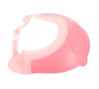 HOMOBABE Adjustable Bath Cap Shower Visor for Silicone Hair Wash Shield with Ear Protection Splash Guard for Comfortable Shampooing Cute Pink Design