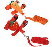 HOMOBABE Adjustable Bunny Leash and Harness Set 2 Pieces Polyester Material Stylish Design Prevents Pet from Breaking Free for Small Bunnies and Pets Outdoor Walks