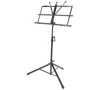 HOMOBABE Adjustable Height Portable Music Score Holder with Tripod Base Iron Sheet Music Stand for Keyboard and Outdoor Use Foldable Sturdy