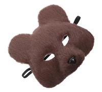 HOMOBABE Adult Full Face Bear Mask for Halloween and Indoor Use, Plush and Plastic Material with Realistic Design, Comfortable Fit for Animal Themed Party and Carnival Cosplay Accessories