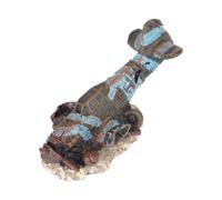 HOMOBABE Aquarium Decoration Plane Wreck Made of Resin Miniature Crashed Plane Ornament Safe Decoration for Sweet and Saltwater Fish in the Aquarium