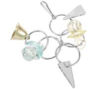 HOMOBABE Assorted Colour Acrylic Parrot Mirror with Bell for Cage Birds, Mental Stimulation and Encourages Physical Activity, Suitable for Hanging in Parrot Cages Random Color