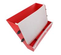 HOMOBABE Automatic Quail Feeder Box Large Capacity Plastic Poultry Food Feeder with Fixed Hook Easy to Clean Assorted Color for Quail Cage Random Color