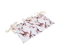 HOMOBABE Baby Crib Organizer Hanging Storage Bag for Newborns, Double Pocket Giraffe Print Diaper Organizer and Teething Toy Holder, Multipurpose Nursery Storage Solution