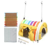 HOMOBABE Bird Bed Bird Parakeet Hammock Plaything for Parrot Hammock Design Cloth Hut Simple Design Natural Feeling Indoor Use Canaries Friends Who Love to Feed The Parrot