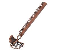 HOMOBABE Bookmark Reading Book Page Marker and Metal Copper Ginkgo Leaf Shaped Vintage Handy Straight Ruler Made of Zinc Alloy, for Artistic and Elegant