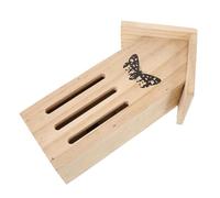 HOMOBABE Butterfly Hanging House Feeder Wooden Garden Shelter for Butterflies Natural Habitat Decoration Enhances Outdoor Aesthetic with Vibrant Colors and Intricate Design