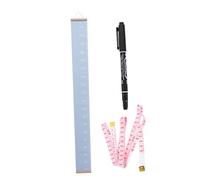 HOMOBABE Canvas Height Measuring Ruler for Boys and Girls Growth Wall Hanging Height Measurement Chart Tape Measure and Marker for Children's Room and Kindergarten