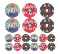HOMOBABE Car Air Freshener Pads 18pcs Retro Record Player Design Pe Material Disc Shape Aromatherapy Diffuser for Pleasant Aroma during Daily Commutes and Long Trips