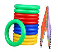 HOMOBABE Children's Safety Walking Ropes 12 Pcs Bright Multicolour with Handles for Group Learning and Outdoor Excursions