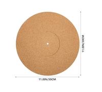 HOMOBABE Cork Turntable Platter Mat with Groove Impact Absorption and Anti-shake Disc Protector for Vinyl Record Players Natural Cork Slipmat for Home Disc Stability and Noise Reduction