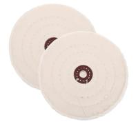 HOMOBABE Cotton Buffing Wheel with Precision Fit and Mirror Finish Proficiency 144mm Diameter 12mm Hole 2pcs Polishing Wheel for Wood and Stone Suitable for DIY Projects and Industrial