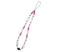 HOMOBABE Creative Heart Design Phone Lanyard Bohemian Style Bead Wrist Strap for Mobile Devices Hanging Chain for Phones Cameras and Accessories