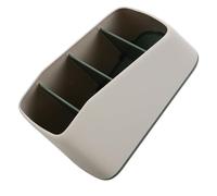 HOMOBABE Creative Plastic Multi-grid Storage Holder for Remote Controls and Cosmetics, Smooth Surface Organizer Box with Partition Design, for Home and Office Use, Practical Storage