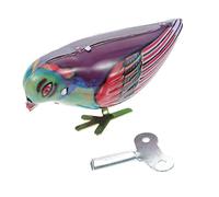 HOMOBABE Creative Wind Up Magpie Retro Tinplate Clockwork for Adults for Collection and Play for Boys Vintage