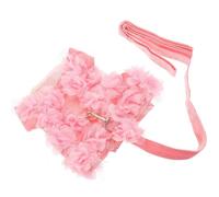 HOMOBABE Custom Fit Breathable Flower Pattern Dog Traction Rope Harness for Small and Medium Dogs, Soft Cloth Material Vest Harness for Spring and Summer Walks Random Color