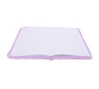 HOMOBABE Cute Notepad Plush Notebook for Students 8.25x6.13x0.39in Cartoon Style Purple Small Notebooks with Smooth Liner Paper Organize Work Adorable Decorative for Writing Diaries