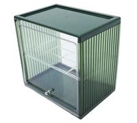 HOMOBABE Double-layer Bread Box with Lid Green Countertop Bread Bin for Fresh Storage and Household Use Reusable Plastic Container