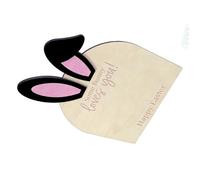 HOMOBABE Easter Bunny Ornaments DIY Footprint Kit for Nursery Decor Wooden Keepsake Footprint for Boy Girl First Easter