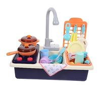 HOMOBABE Electric Dishwasher Toy Boy Girl Kitchen Sink Running Water Boys and Girls Kitchen Accessories for Play