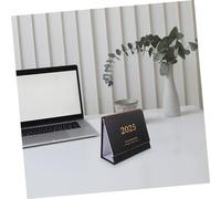 HOMOBABE English Desktop Calendar with Thick Paper Double Wire Binding Portable Academic Desk Calendar for Office Home Study Smooth Writing Daily Planner and Stylish Decor