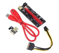 HOMOBABE External Laptop Graphics Card Extension Cable Pcie 1x to 16x Red with Pvc and Copper Material Enhances Visual Experience for Gamers and Multimedia Enthusiasts