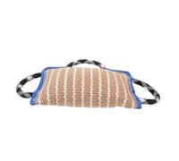 HOMOBABE Flax Dog Bite Pillow Tug with Strong Handles for Dogs Training Chew Enhancing Focus and Bonding During Indoor and Outdoor Tug of War Sessions