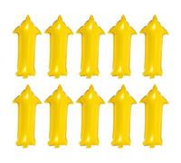 HOMOBABE Foil Balloons Decorative Arrow Shaped Yellow 10pcs Lightweight Decor Inflatable Party Balloons for Door and Window Birthday Party Supplies