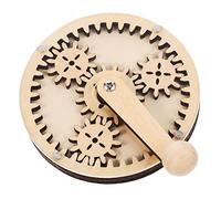 HOMOBABE Gear Timer Toy for Kids Busy Board for Early Development Wooden Sensory Activity Toy for Toddlers Montessori Educational Plaything