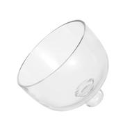 HOMOBABE Glass Microwave Splatter Cover for Kitchen Use, Glass Cake Dome with High Temperature Resistance and Splatter Protection, 11.7cm Round Microwave Plate Guard