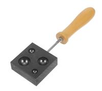 HOMOBABE Graphite Hemisphere Mold Short Handle 4-Hole Casting Mold for Lampwork Glass Wood Branding Iron and Creative Cake Branding Tool for Metal and Resin