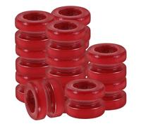 HOMOBABE Guitar Replacement Folk 20pcs Metal String Red Beads Tail for Acoustic and Electric Bass Precision String Tie Accessories for Refitting Guitars