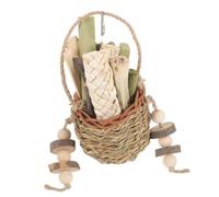 HOMOBABE Hamster Chew Toy Natural Straw Molar Plaything for Bunnies and Pets Durable Teeth Grinding Toy Woven Chewing Accessories for Healthy Teeth for Teething and Boredom Relief