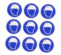 HOMOBABE Helmet Sticker for Workplace and Environments to Prevent Potential Accidents 10pcs Pvc Material Versatile Safety Cap Label with Simple and Intuitive Design