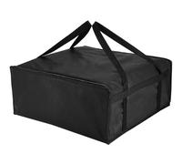 HOMOBABE Insulated Bag Pizza Carrier Thermal Tote Large Capacity Spacious Dimensions High-Density Non-Woven Fabric Black for Transporting Pizzas and Take Out Food