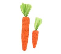HOMOBABE Interactive Carrot Cat Teething Toy 2pcs Funny Chew Toys for Kittens Dental Health Stress Relief Soft Plush for Indoor Cats