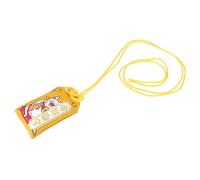 HOMOBABE Japanese Omamori Charm Yellow Cloth Amulet Symbolizing Good Wishes and Protection, Hanging Bag for Pocket or Purse Use, Traditional Lucky Charm for Home or Travel