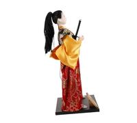 HOMOBABE Japanese Samurai Doll Decorative Figure Traditional Ninja Doll for Home Decor Unique Collectible Art for Housewarming and Dining Room Centerpieces