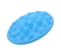 HOMOBABE Large Silicone Slow Feeding Bowl for Dogs Non-Slip PET Feeder Suction Base Blue Color for Preventing Choking and Promoting Healthy Eating